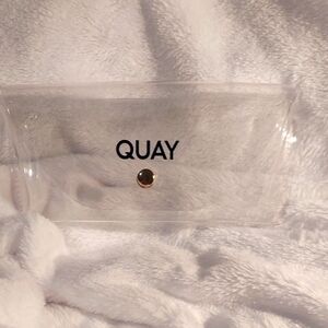 Quay Clear/ Trasnparent  Sunglasses Case (Only) Magnetic Button Snap Close